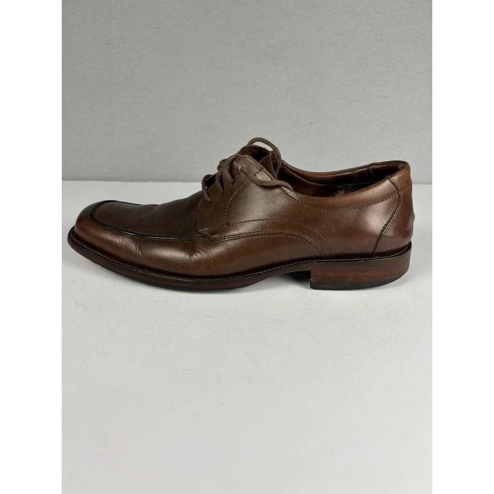 Johnston & Murphy 20-07816 Bicycle Toe Derby Dress Shoes 8M Brown Leather